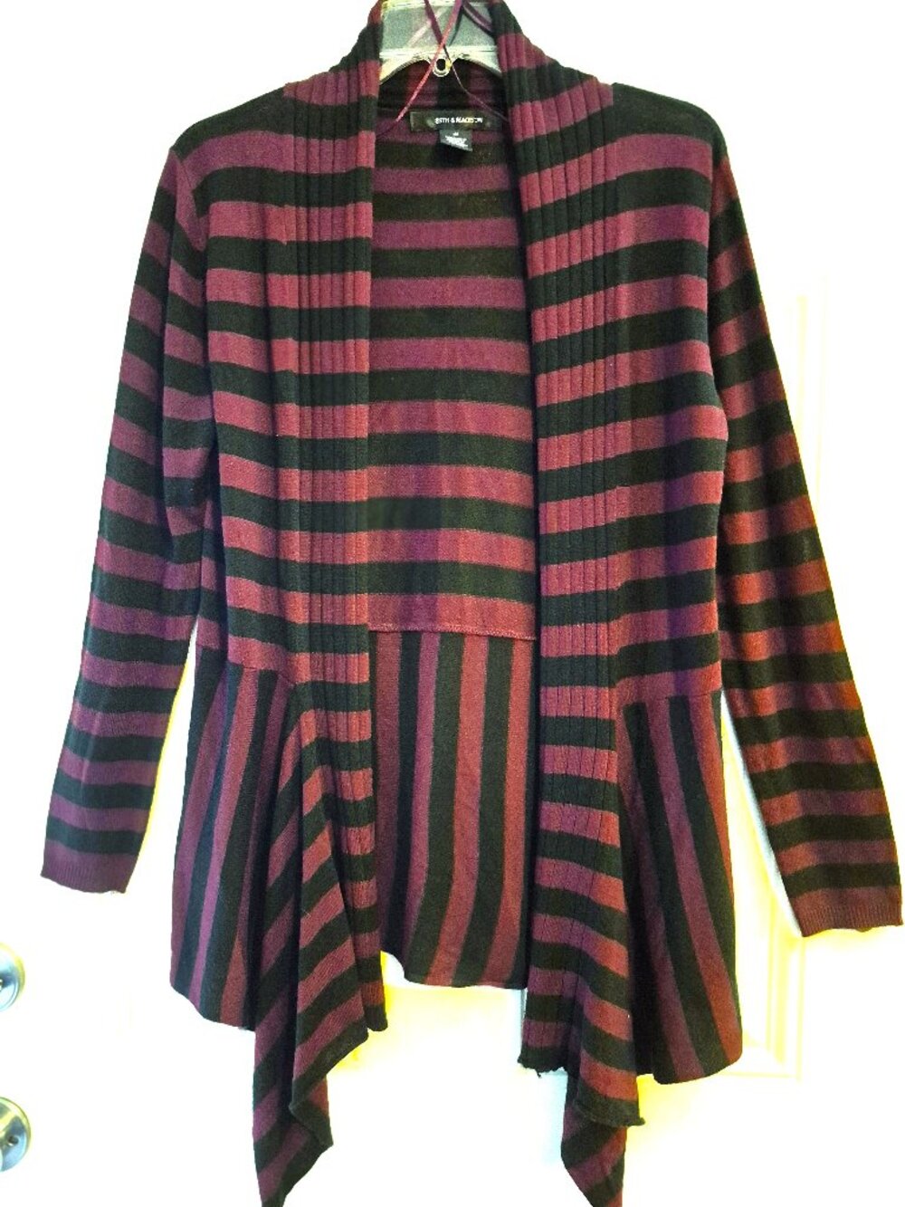 Stripped Open Front Cardigan. 89th&Madison. Medium